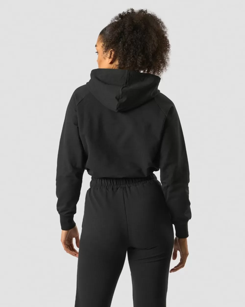 Women ICIW Adjustable Cropped Hoodie Black Wmn