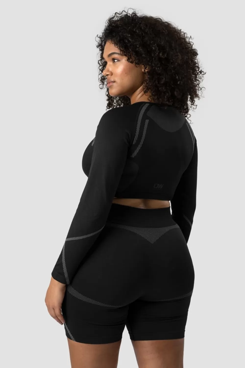 Women ICIW Blick Seamless Crop Top Black