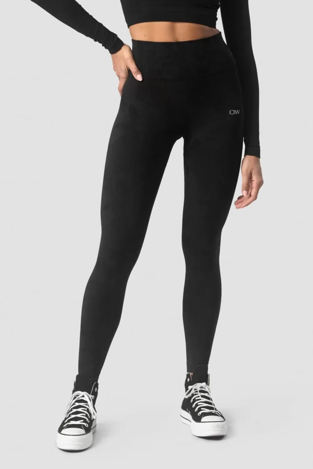 Women ICIW Camo Seamless Tights Black