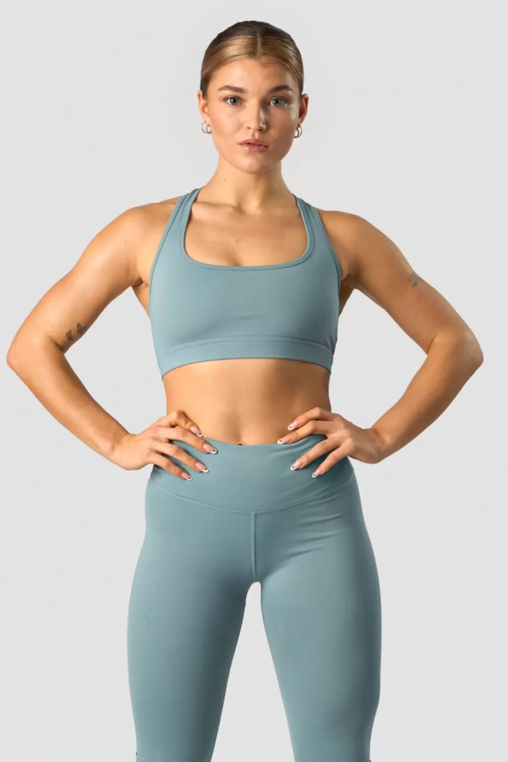 Women ICIW Classic Sports Bra Steel Blue