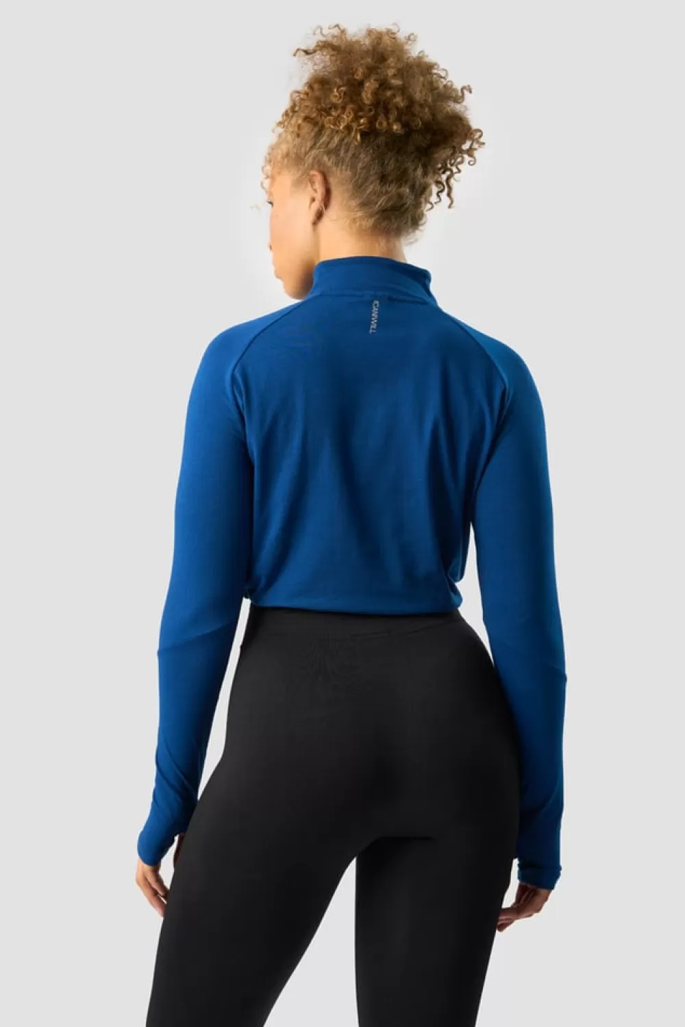 Women ICIW Define Cropped 1/4 Zip Adjustable Dark Navy