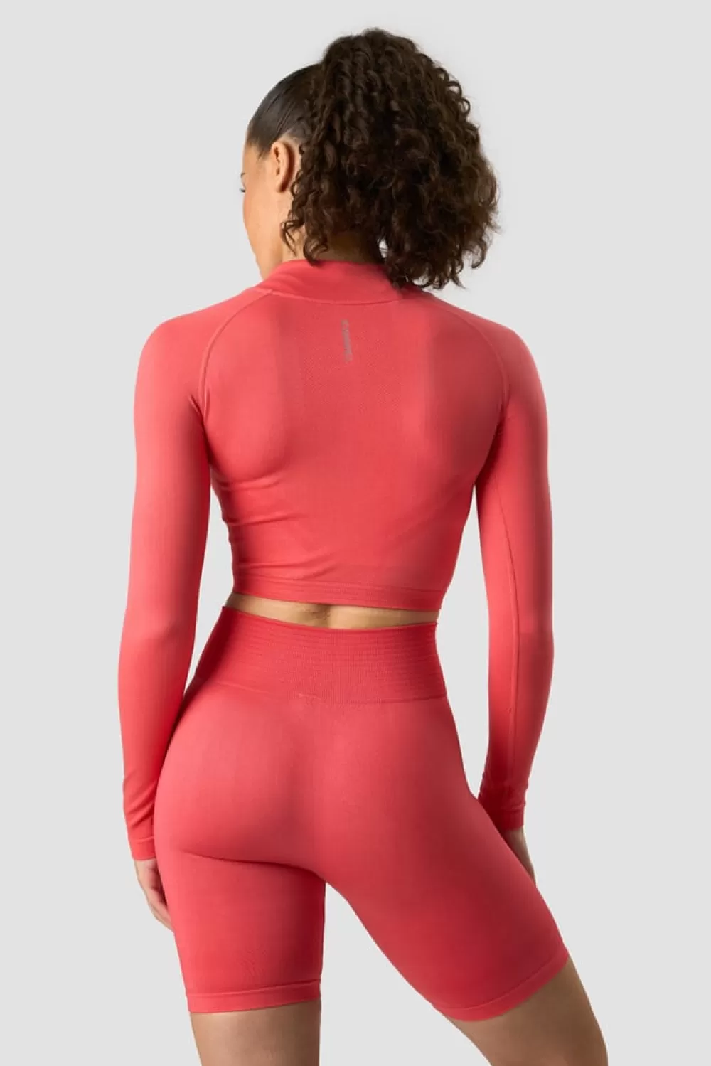 Women ICIW Define Cropped 1/4 Zip Coral