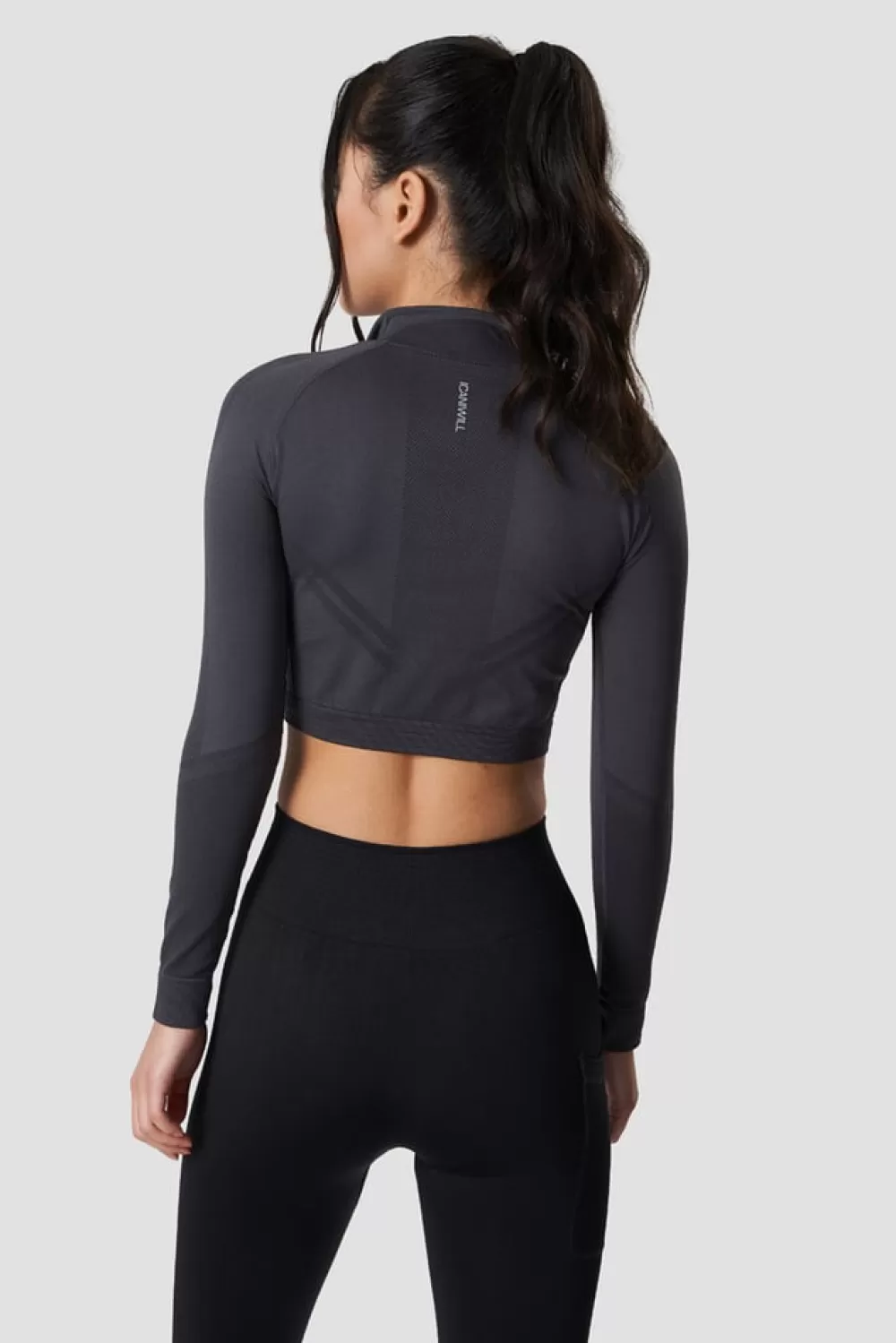 Women ICIW Define Cropped 1/4 Zip Graphite