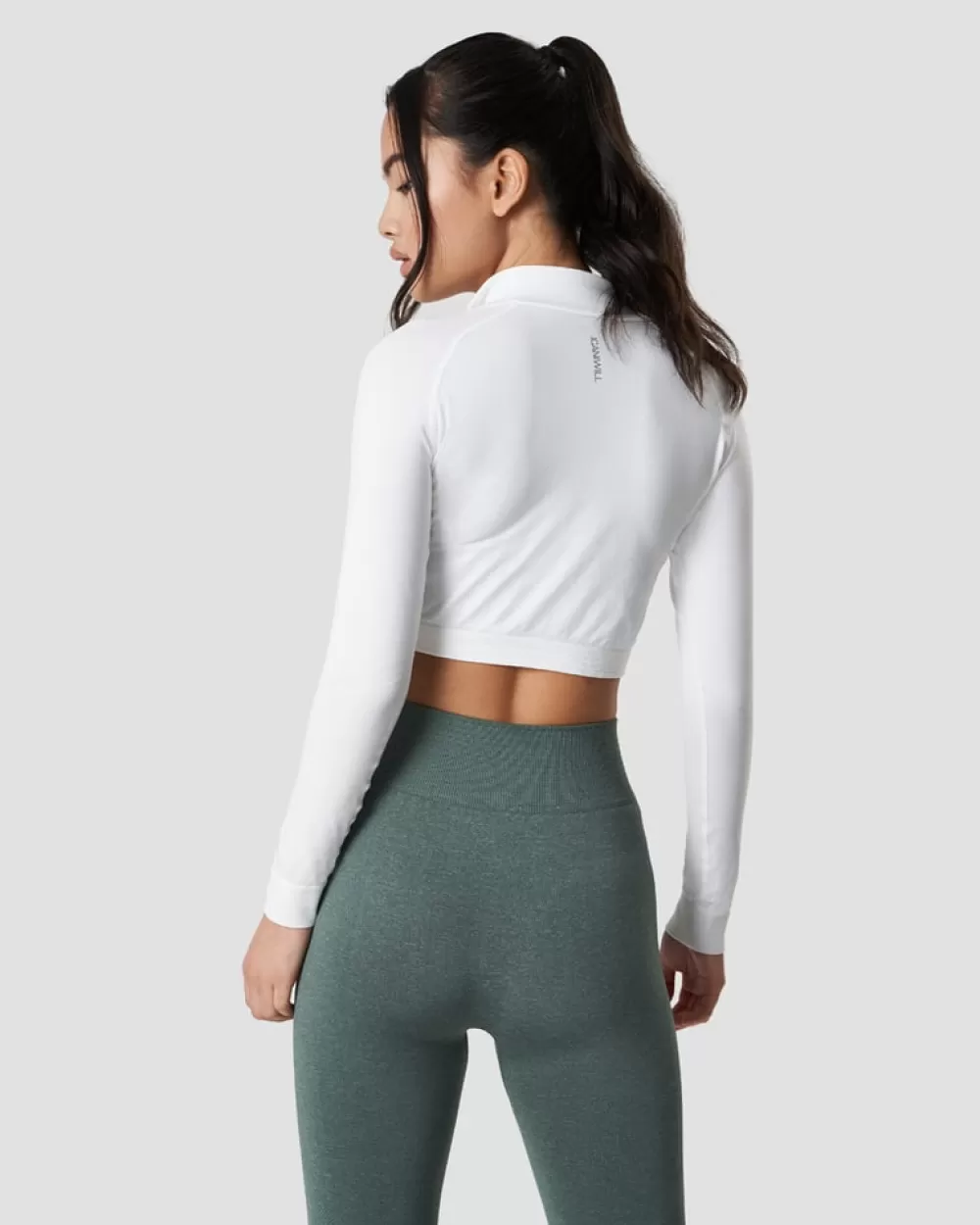 Women ICIW Define Cropped 1/4 Zip White