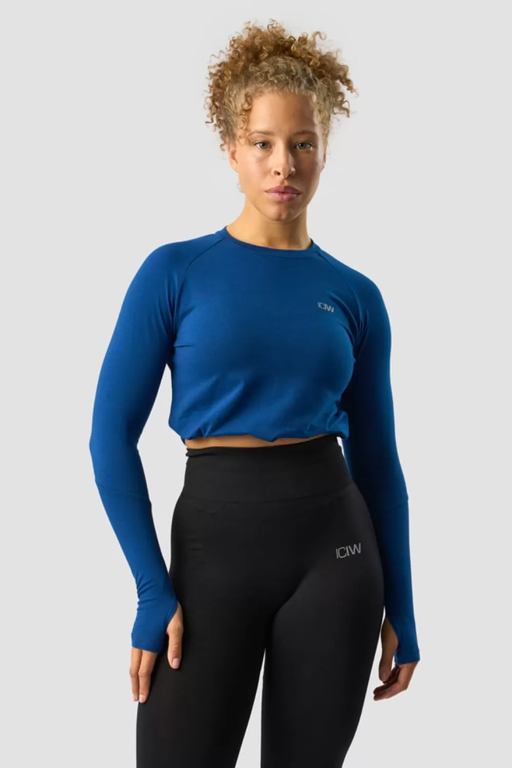 Women ICIW Define Cropped Adjustable Long Sleeve Dark Navy