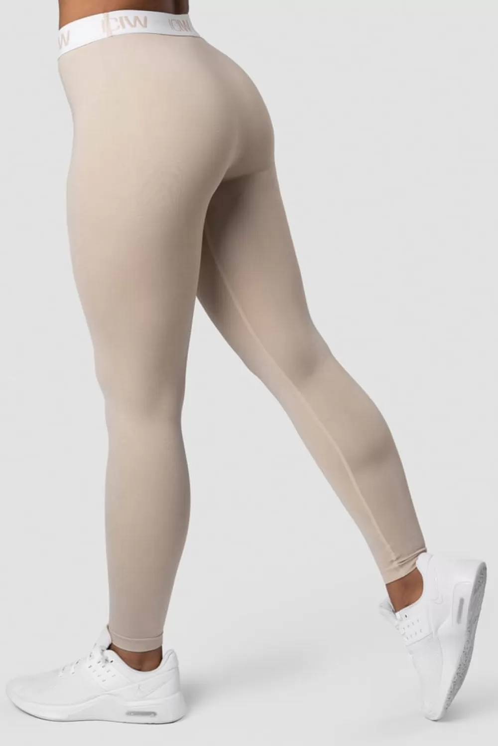 Women ICIW Define Seamless Logo Tights Wmn Sand/White