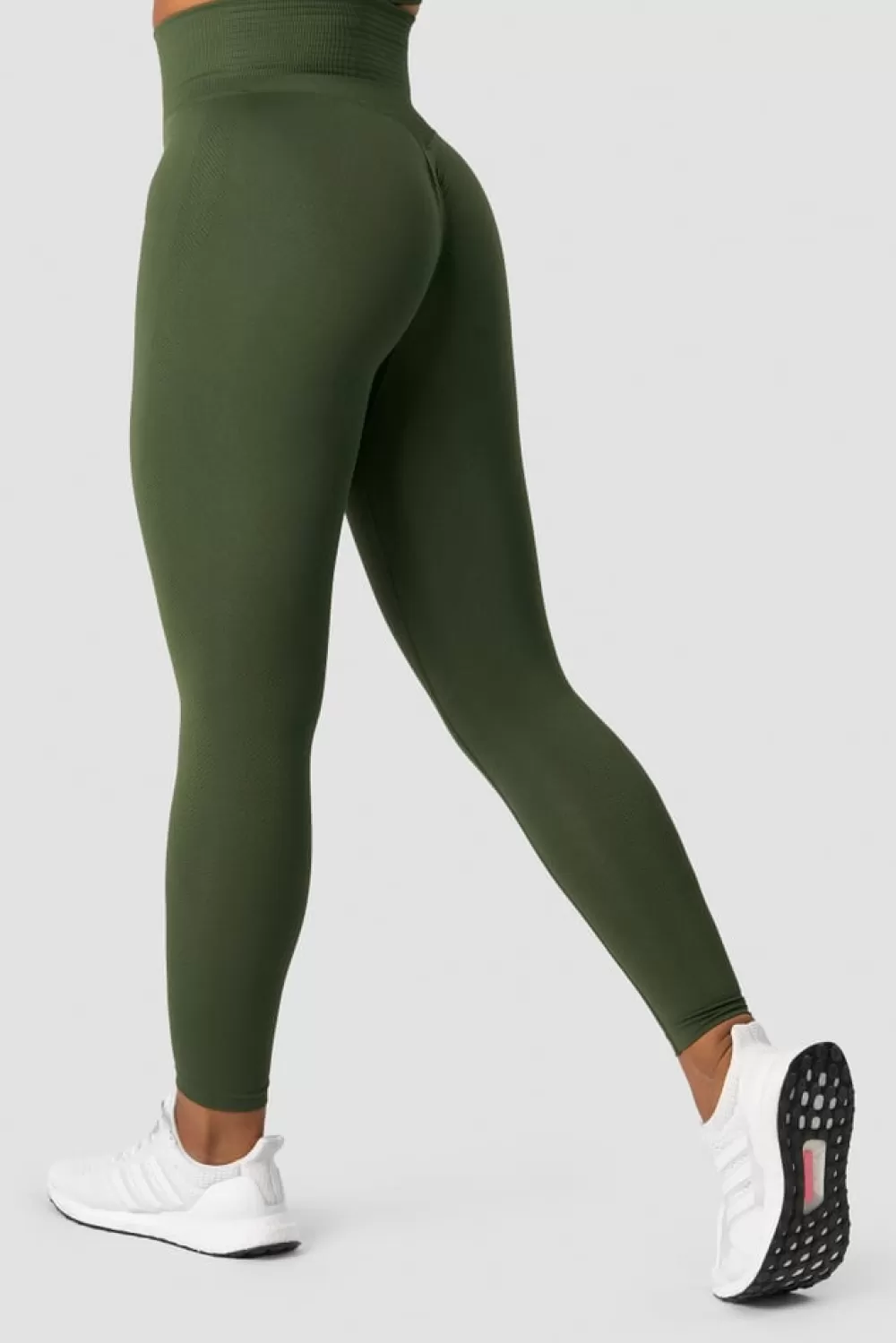 Women ICIW Define Seamless Scrunch Tights Autumn Green