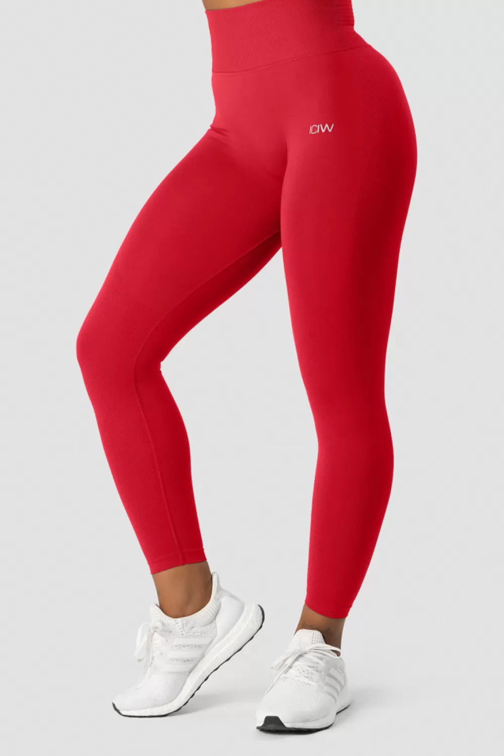 Women ICIW Define Seamless Scrunch Tights Red