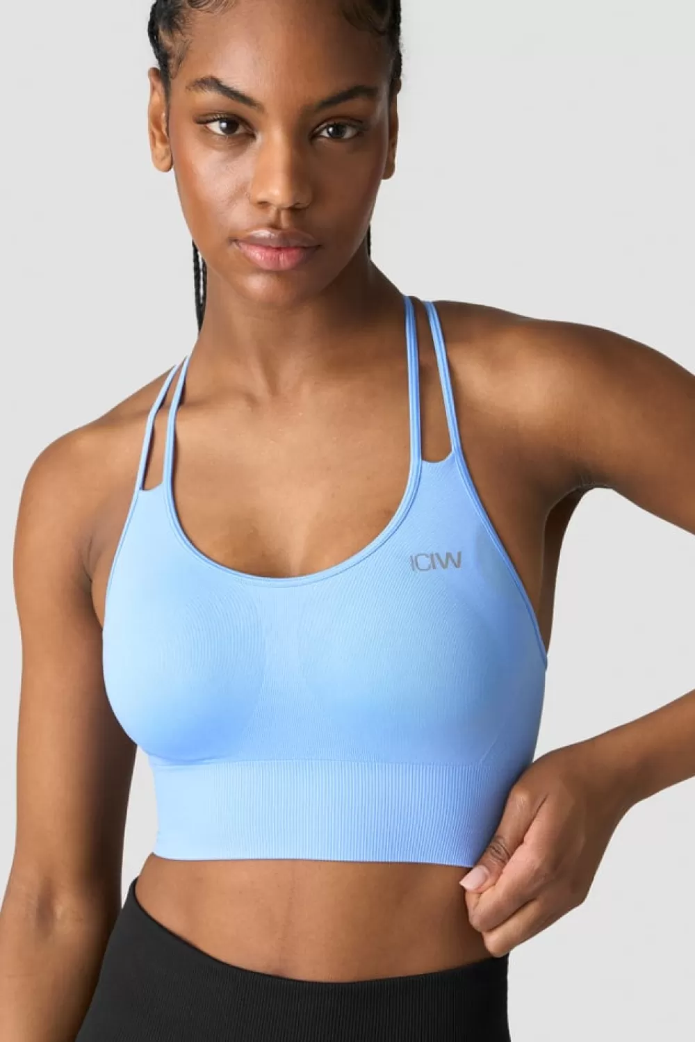 Women ICIW Define Seamless Sports Bra Daisy Blue