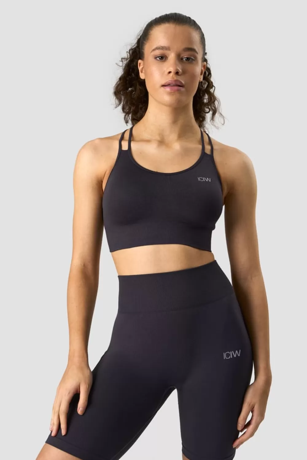 Women ICIW Define Seamless Sports Bra Dk Graphite