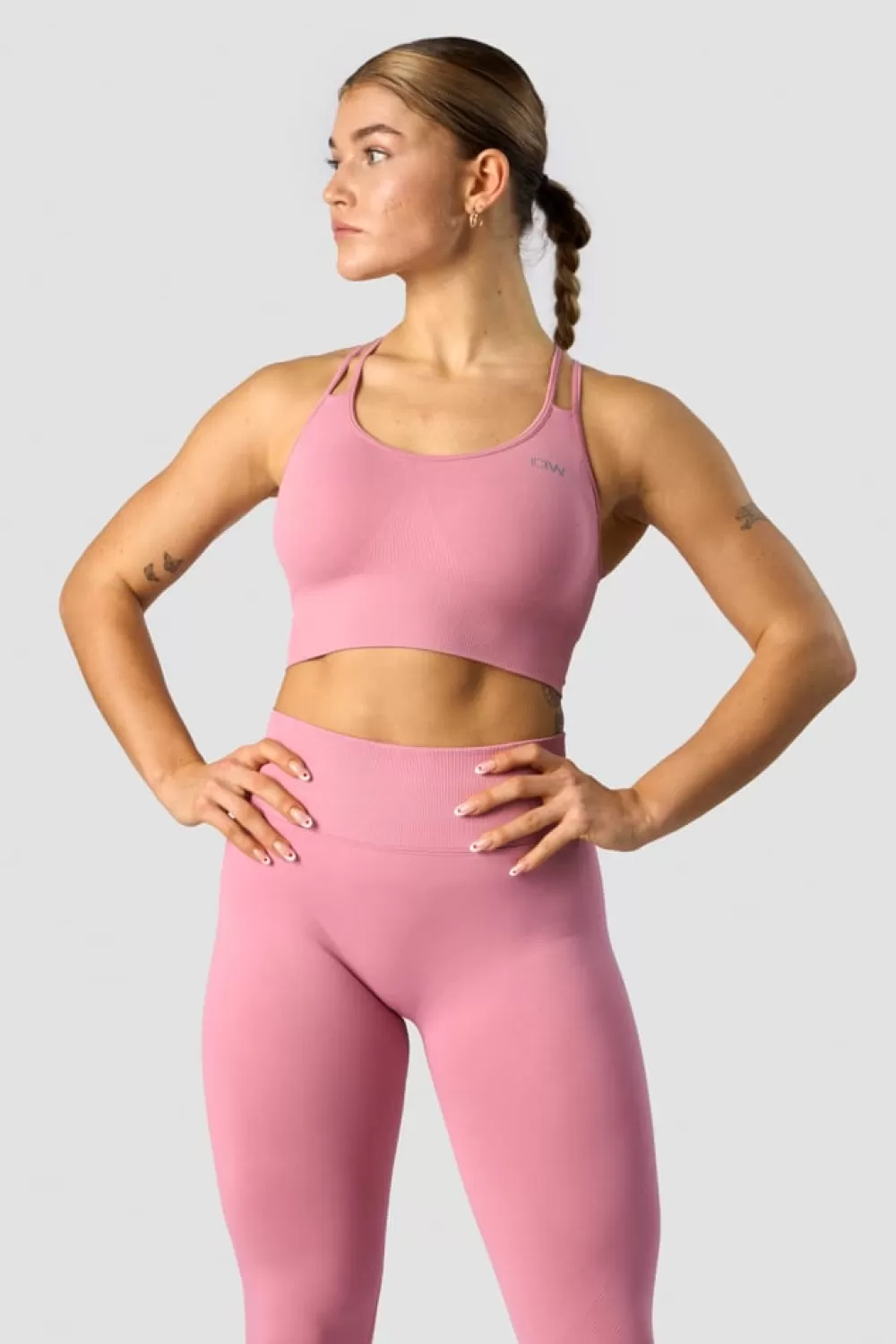 Women ICIW Define Seamless Sports Bra Dusty Pink