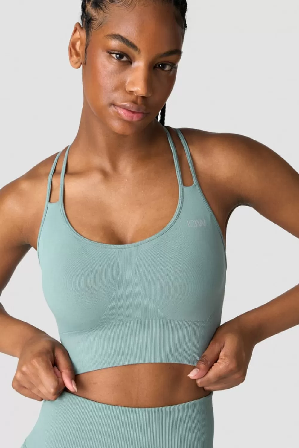 Women ICIW Define Seamless Sports Bra Fog Grey