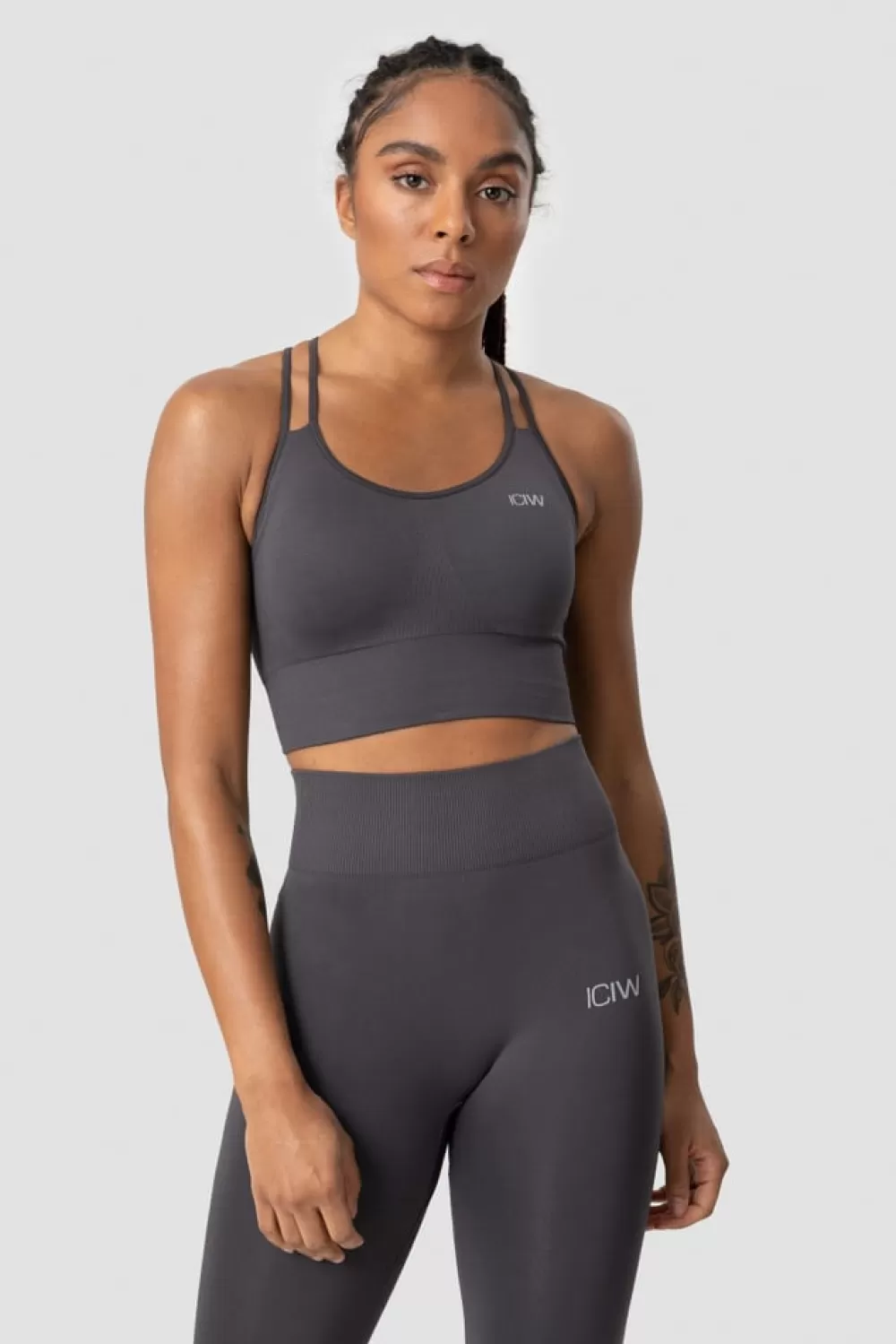 Women ICIW Define Seamless Sports Bra Graphite