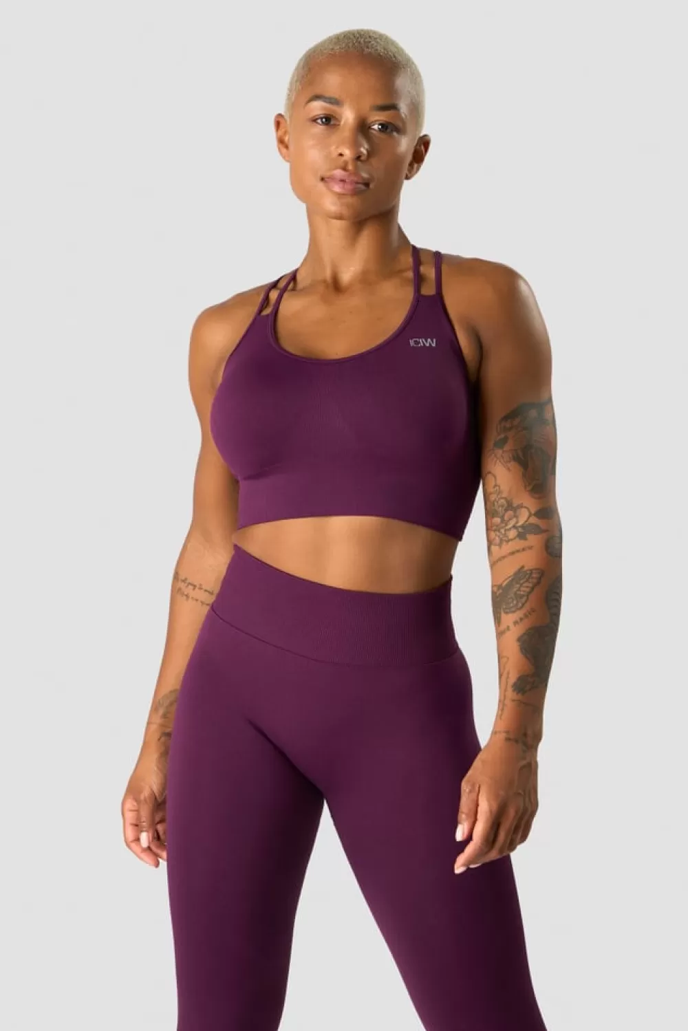 Women ICIW Define Seamless Sports Bra Purple