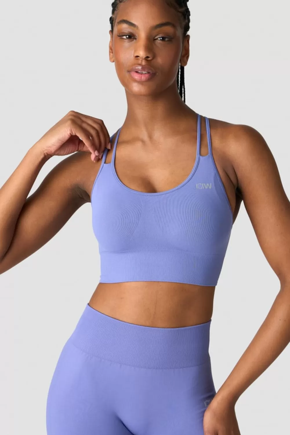 Women ICIW Define Seamless Sports Bra Violet Blue