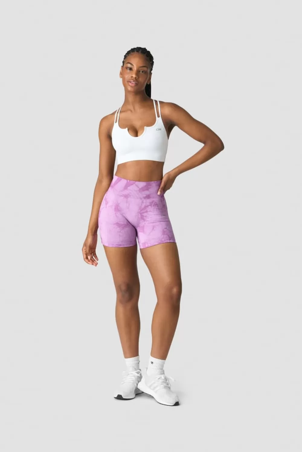 Women ICIW Define Seamless Tie Dye Shorts Wmn Lavender