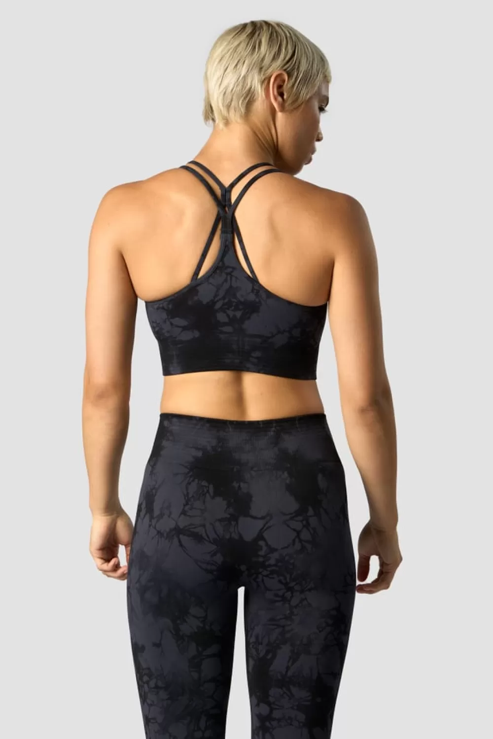 Women ICIW Define Seamless Tie Dye Sports Bra Midnight