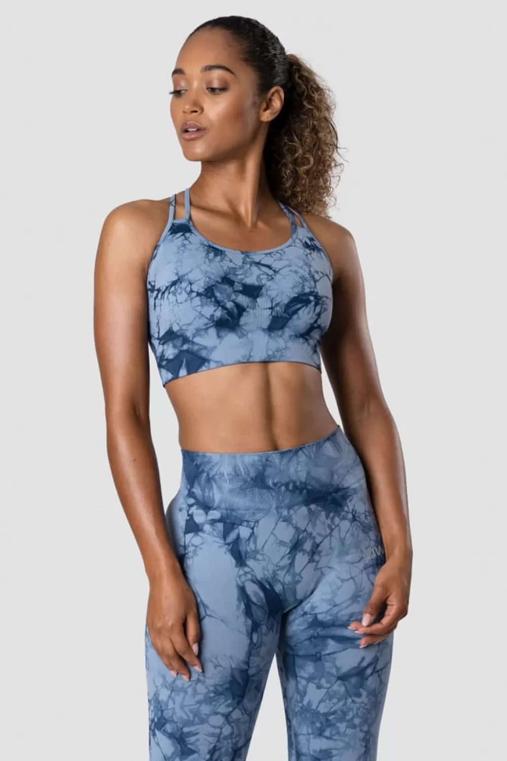 Women ICIW Define Seamless Tie Dye Sports Bra Urban Blue