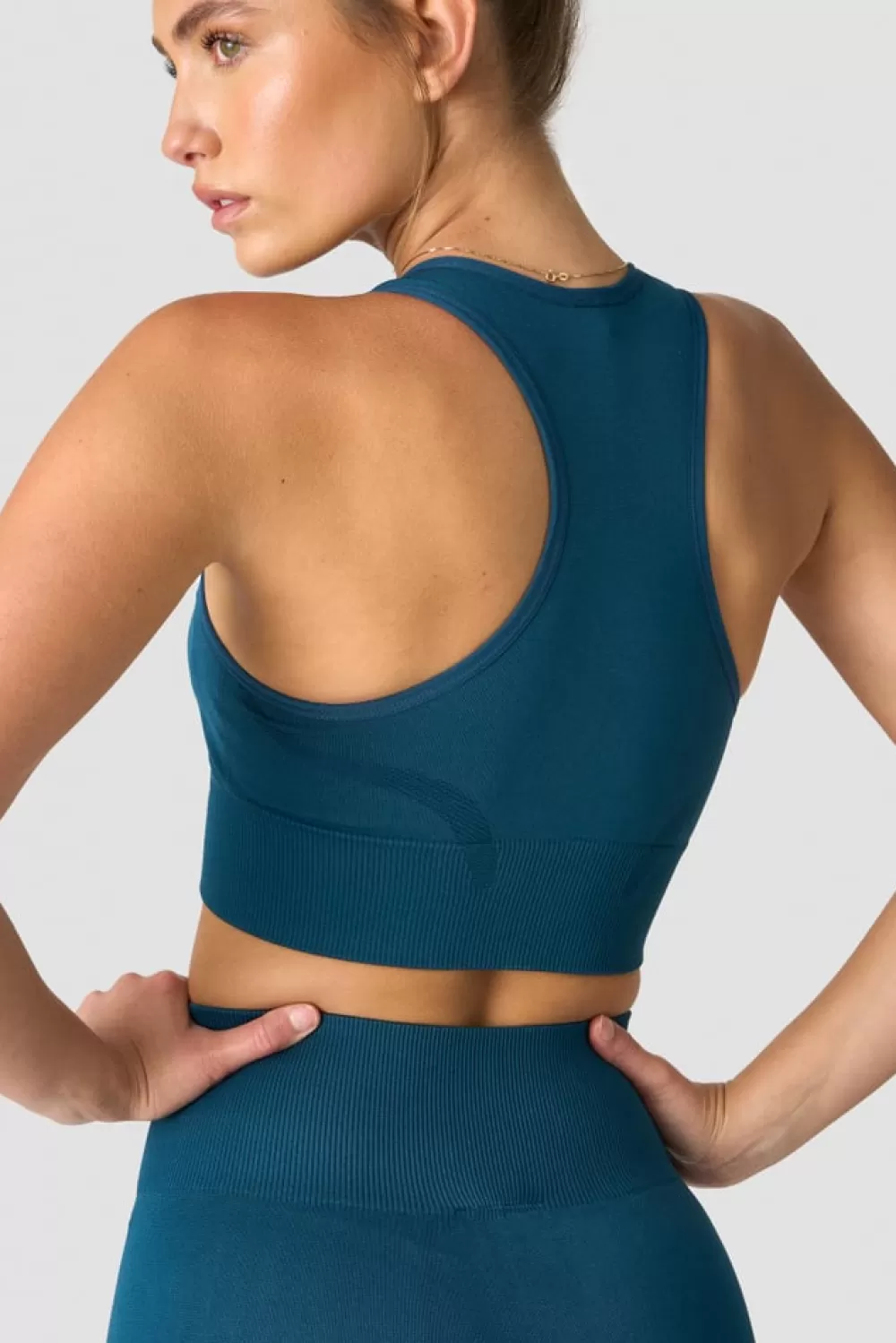 Women ICIW Divine Seamless Sports Bra Teal Blue