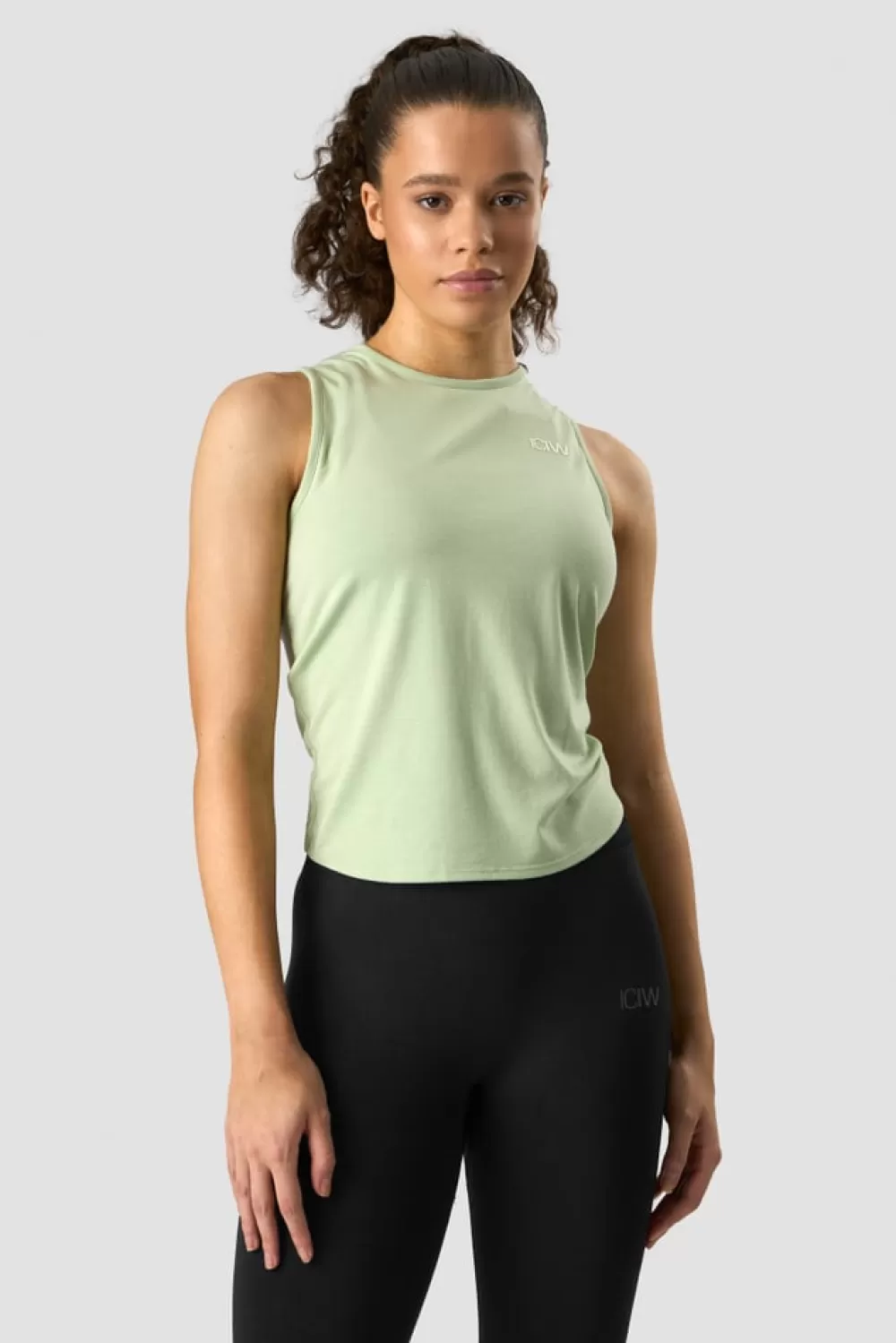 Women ICIW Empowering Open Back Tank Spring Green