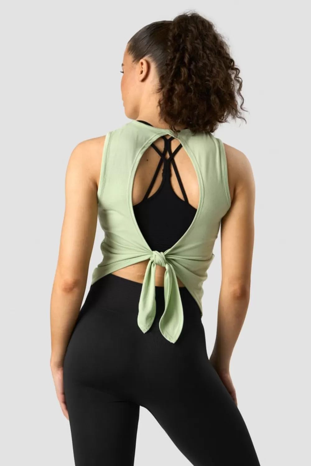 Women ICIW Empowering Open Back Tank Spring Green