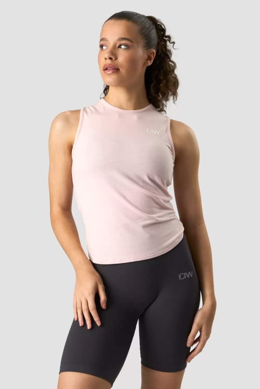 Women ICIW Empowering Open Back Tank Sugar Pink