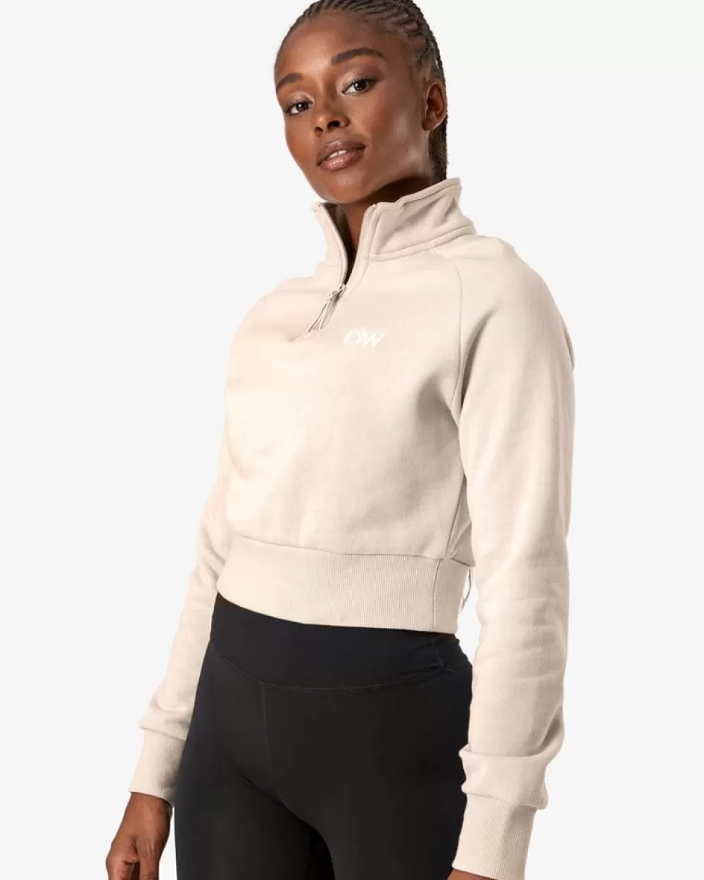 Women ICIW Essential Cropped Sweater Beige Wmn