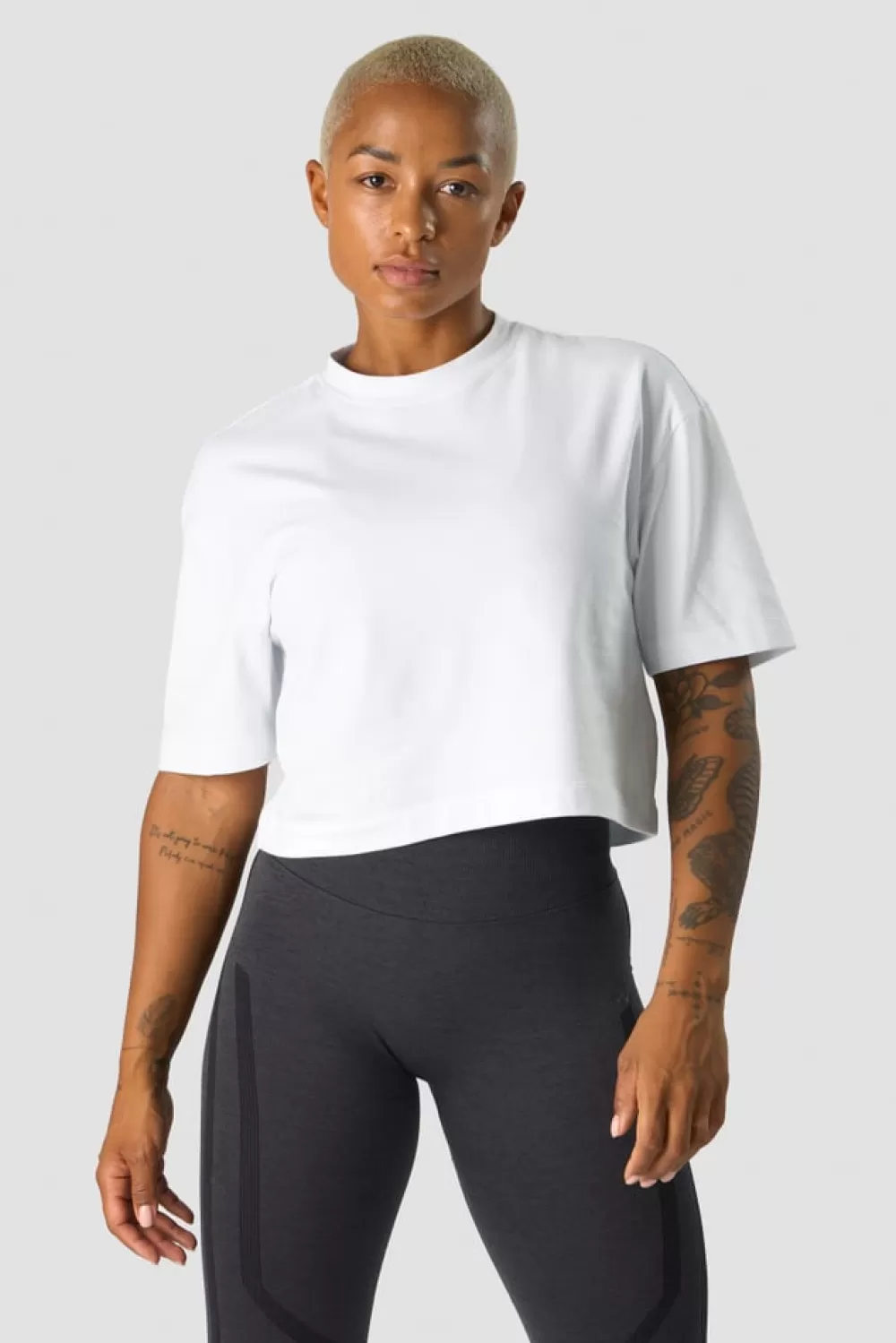 Women ICIW Everyday Cotton Cropped T-shirt White