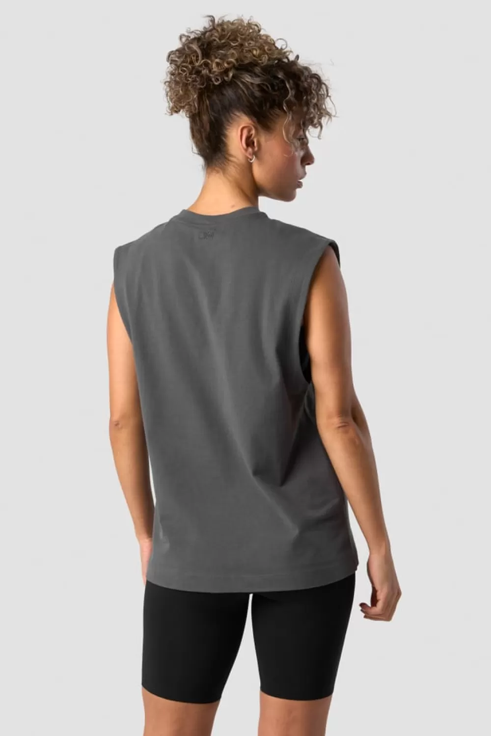 Women ICIW Everyday Cotton Tank Top Dark Grey