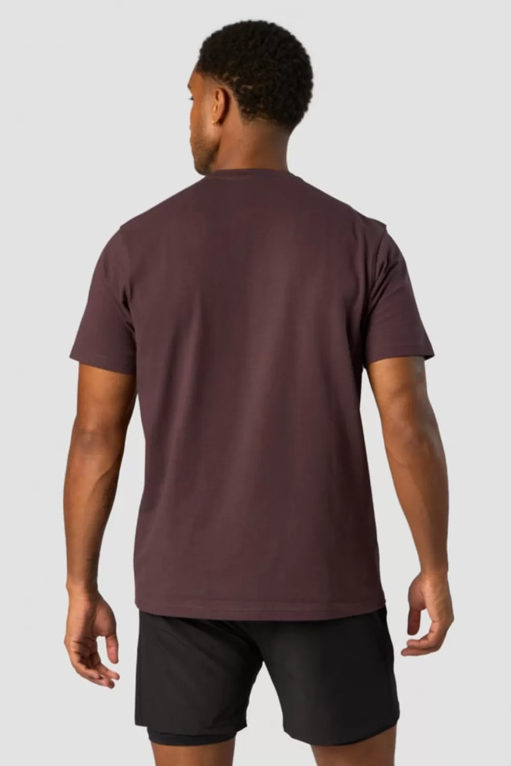 Women ICIW Everyday Cotton T-shirt Side Logo Men Burgundy