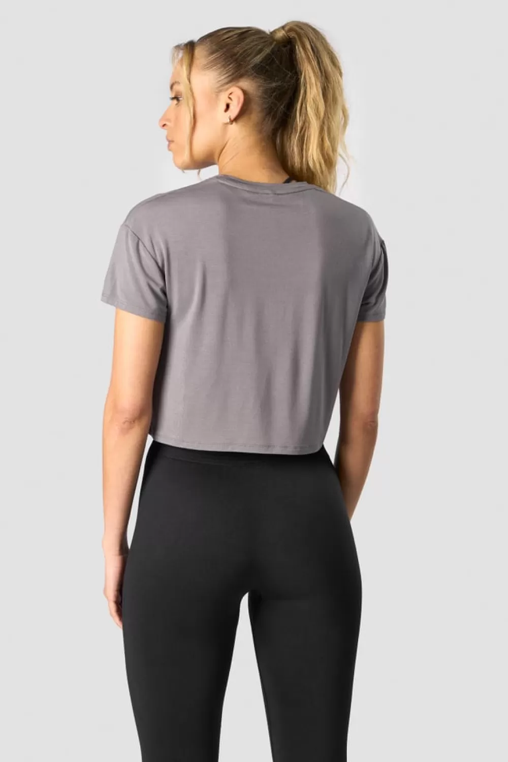 Women ICIW Everyday Cropped T-Shirt Grey