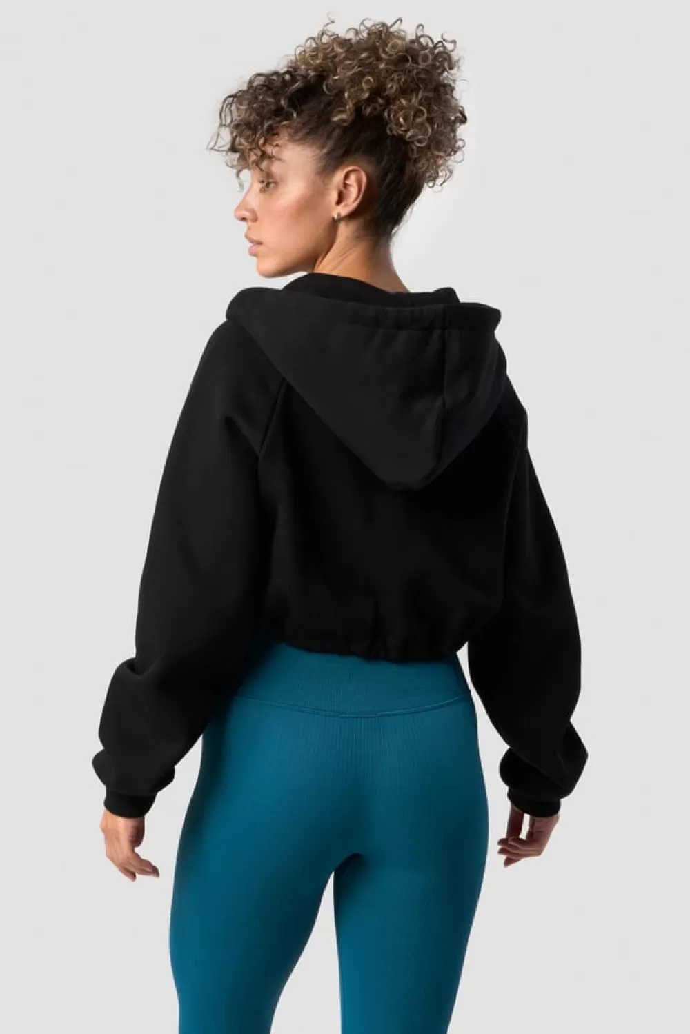 Women ICIW Everyday Cropped Zip Hoodie Wmn Black