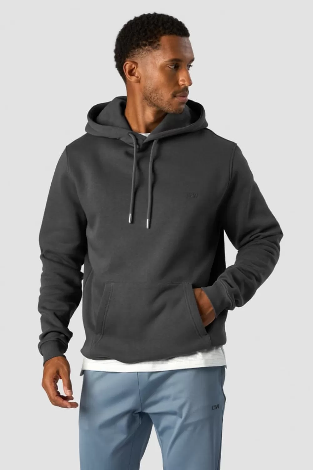 Women ICIW Everyday Hoodie Side Logo Men Dark Grey