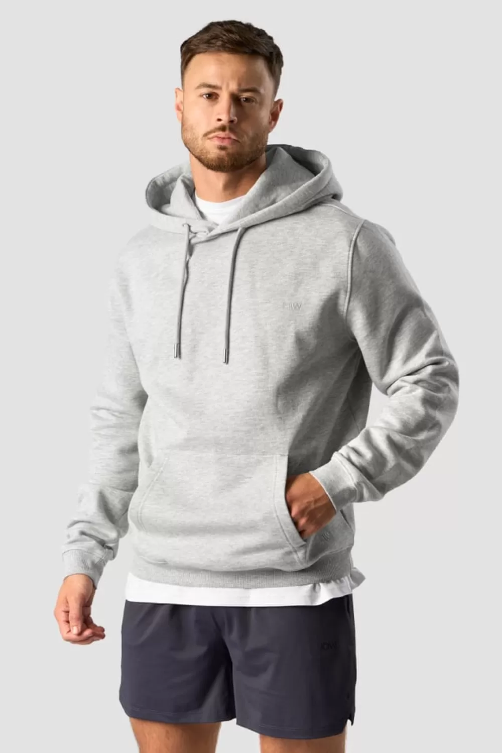 Women ICIW Everyday Hoodie Side Logo Men Light Grey Melange