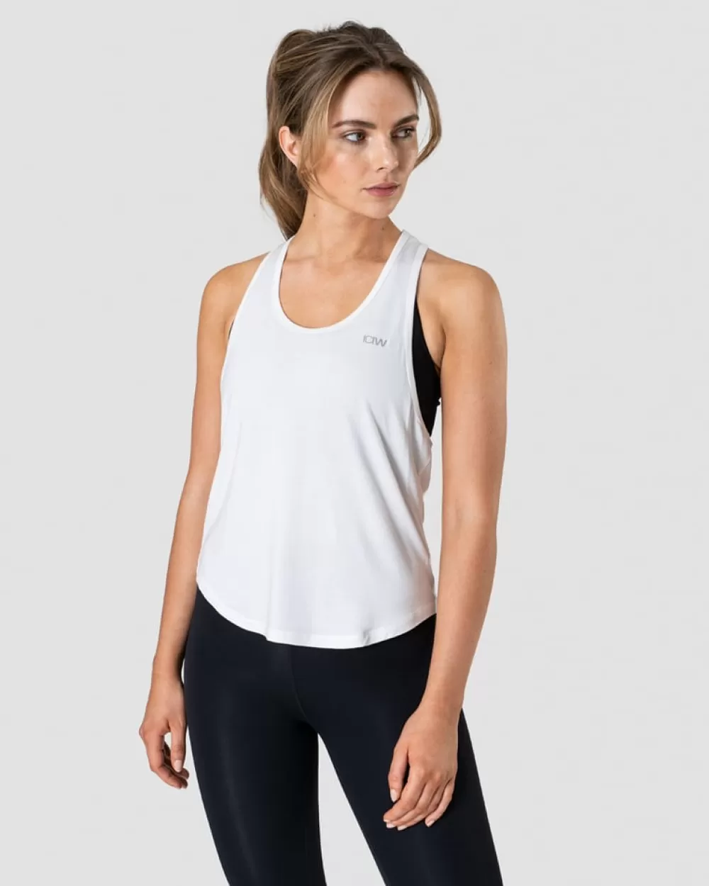 Women ICIW Everyday Racerback Tank Top White