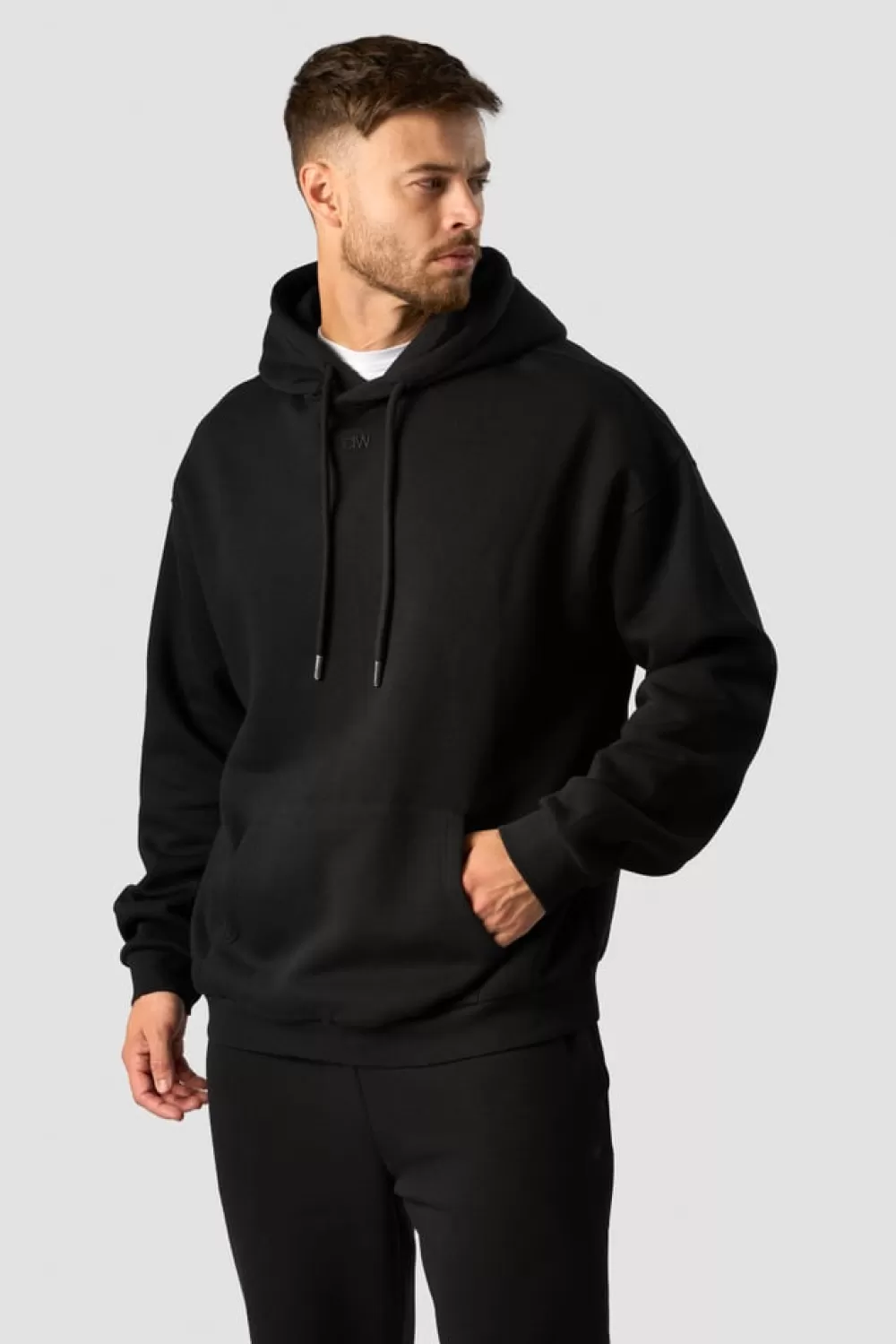 Women ICIW Everyday Relaxed Hoodie Center Logo Men Black