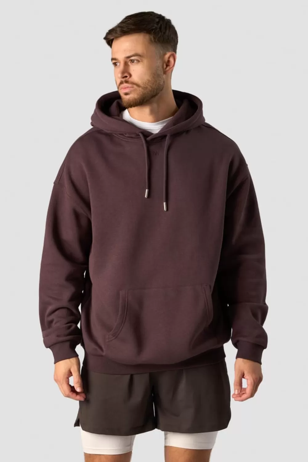 Women ICIW Everyday Relaxed Hoodie Center Logo Men Burgundy