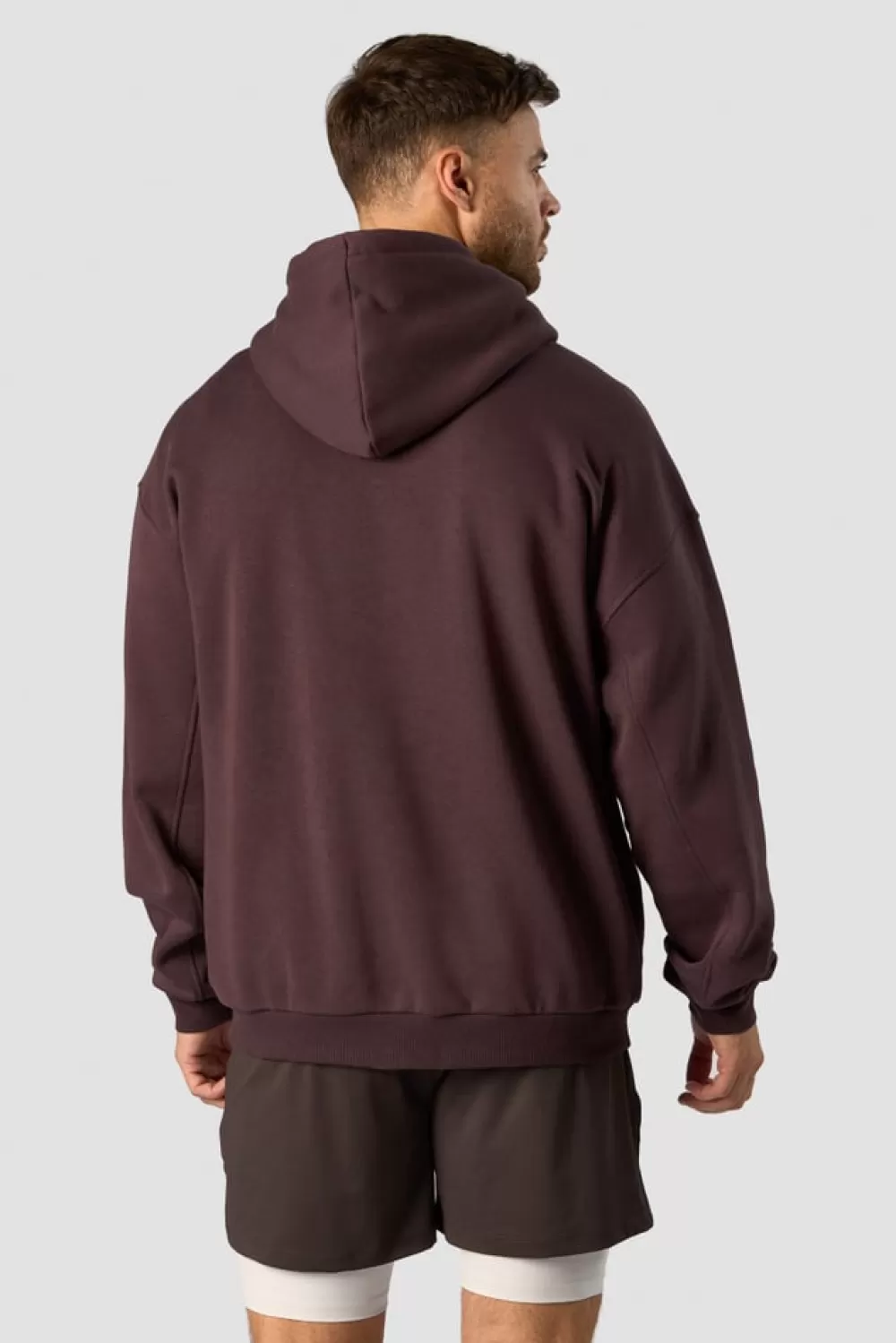 Women ICIW Everyday Relaxed Hoodie Center Logo Men Burgundy