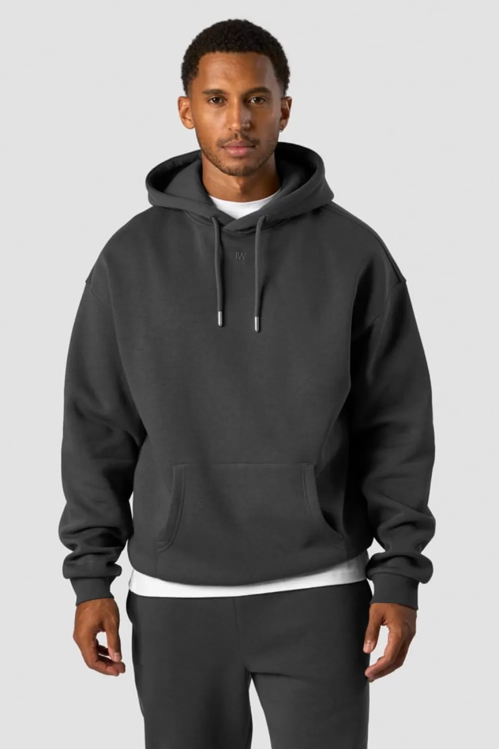 Women ICIW Everyday Relaxed Hoodie Center Logo Men Dark Grey