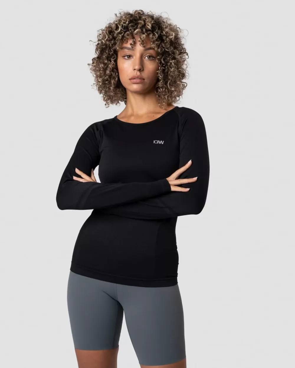 Women ICIW Everyday Seamless LS Black