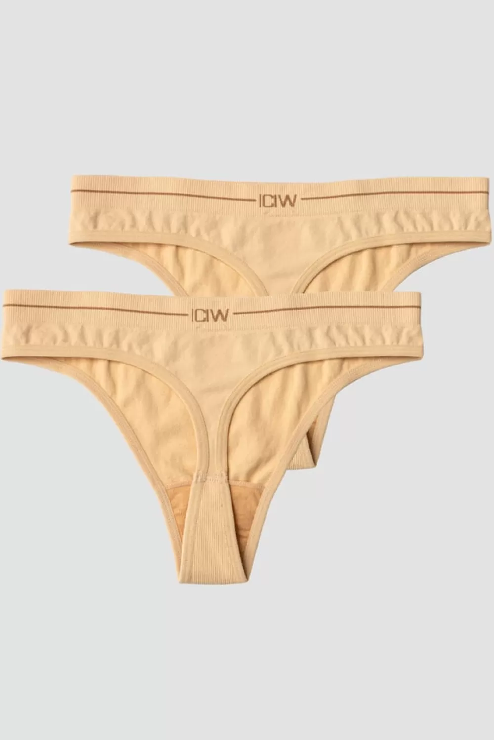 Women ICIW Everyday Seamless Thong 2-pack Beige