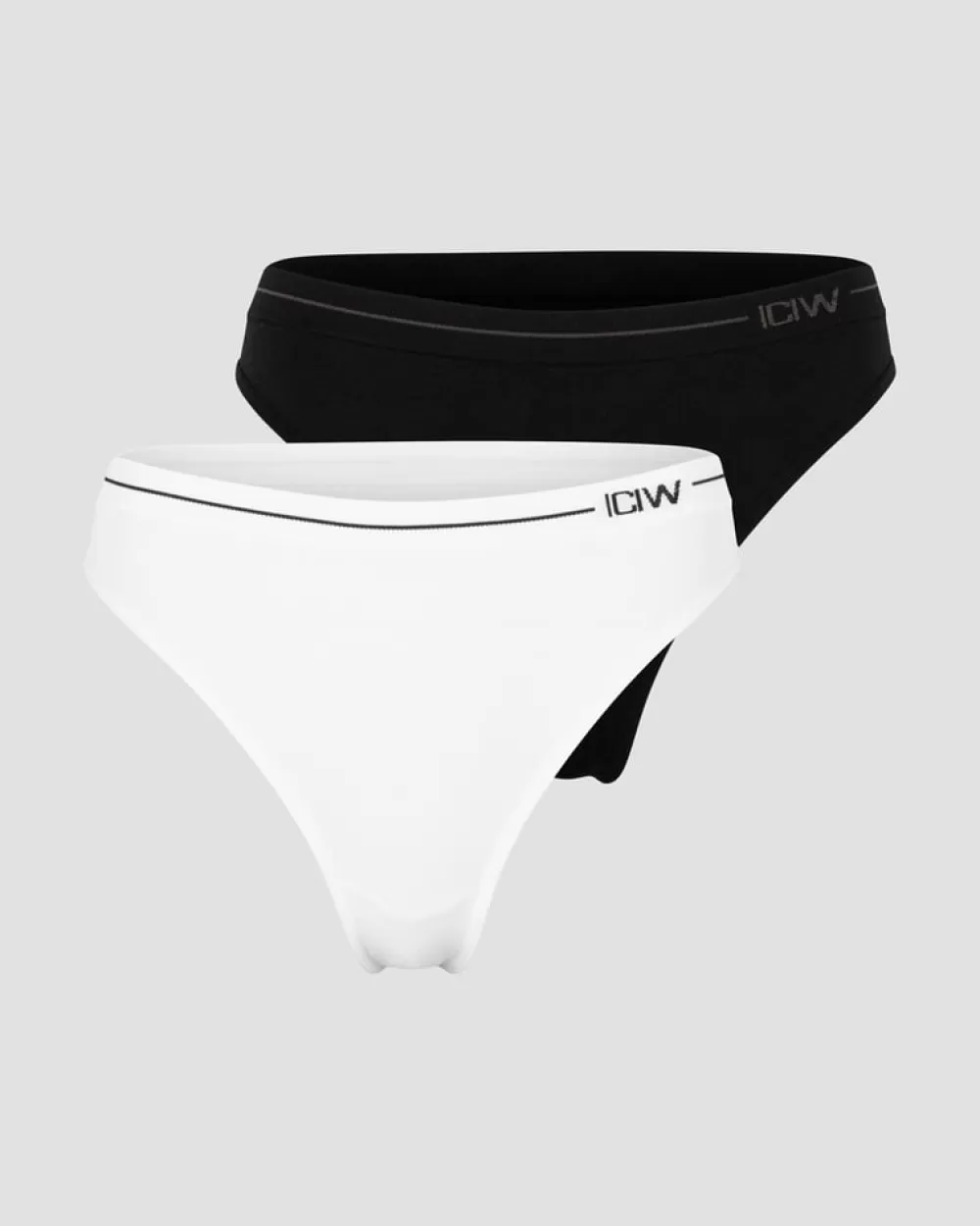 Women ICIW Everyday Seamless Thong 2-pack Black/White