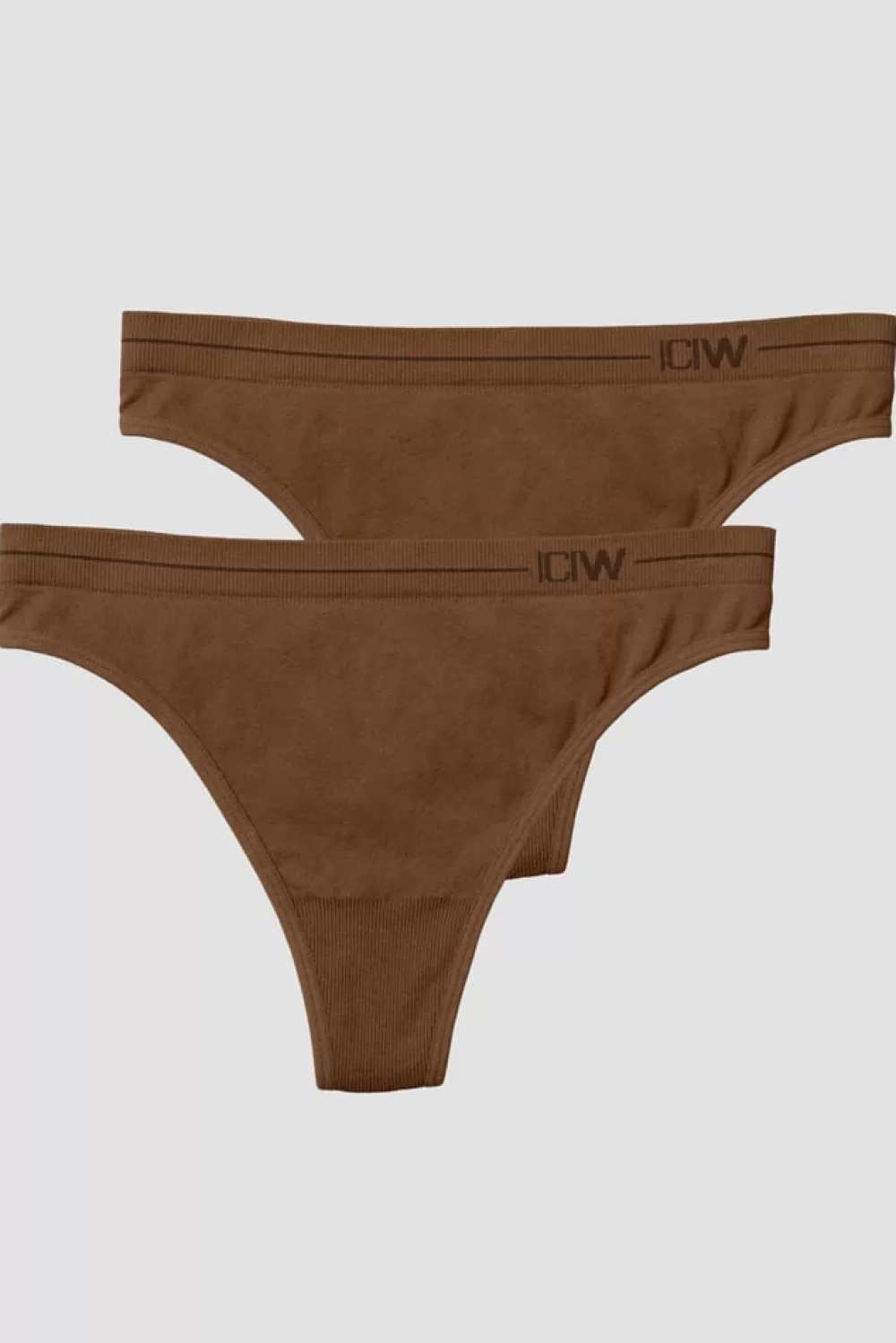 Women ICIW Everyday Seamless Thong 2-pack Cinnamon