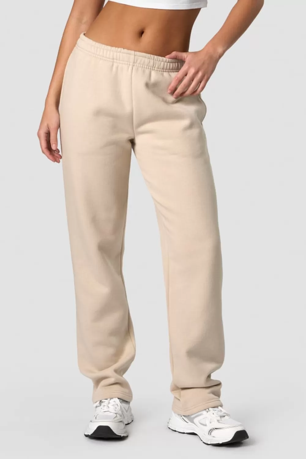 Women ICIW Everyday Straight Leg Sweatpants Beige