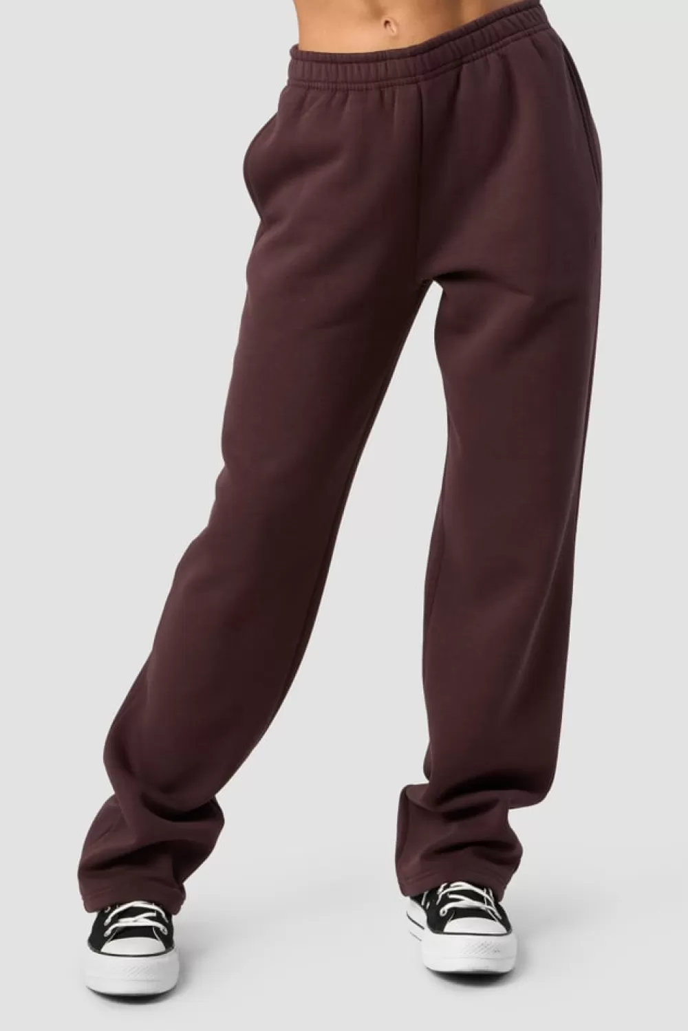 Women ICIW Everyday Straight Leg Sweatpants Burgundy