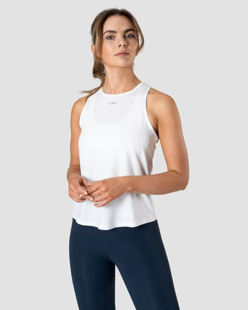 Women ICIW High Neck Tank Top White