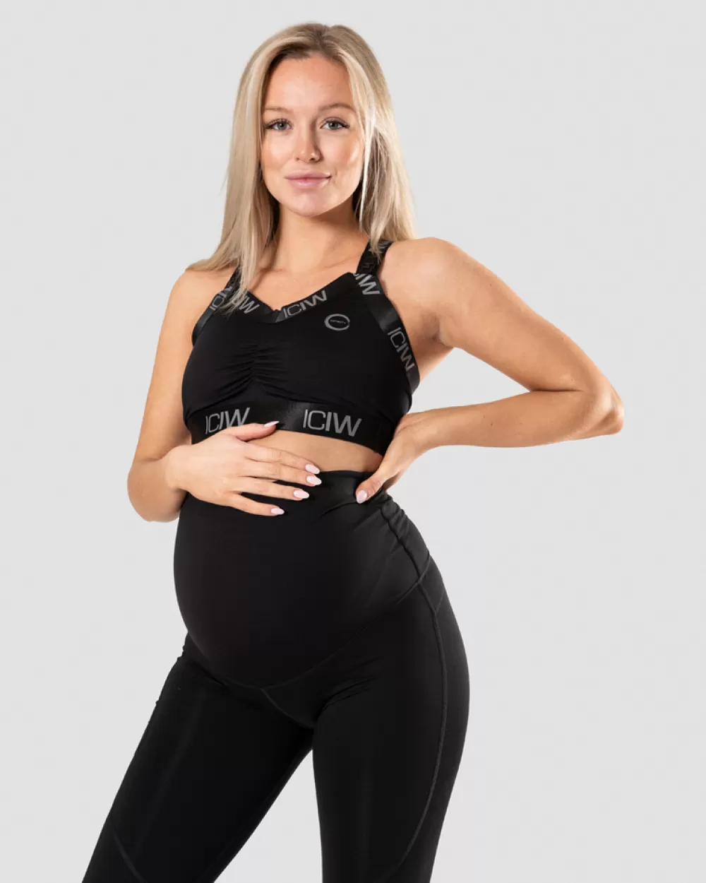 Women ICIW Maternity Nursing Sports Bra Black