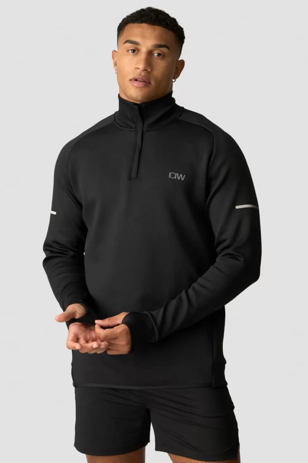 ICIW Mercury 1/4 Zip Crewneck Black