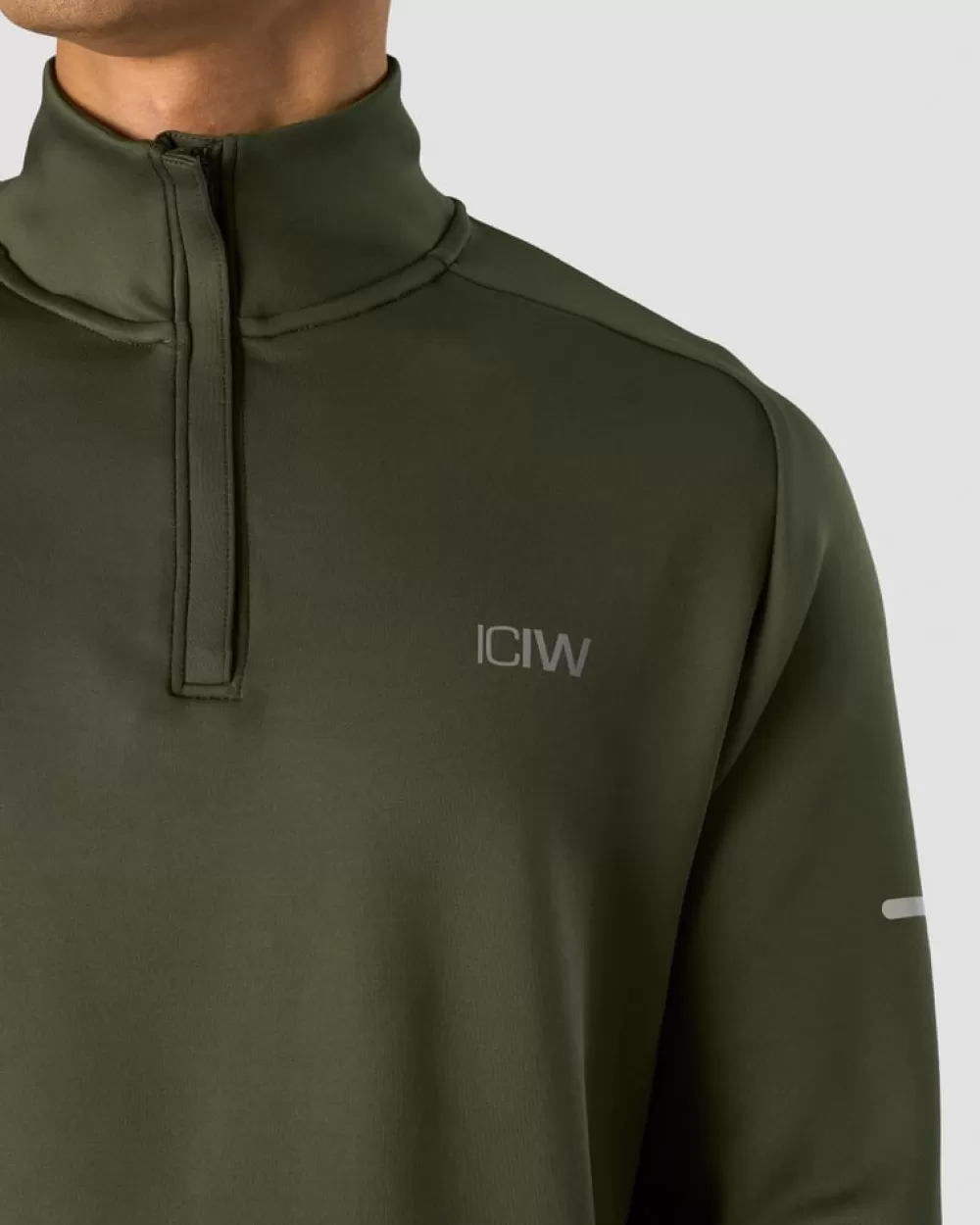 ICIW Mercury 1/4 Zip Crewneck Pine Green