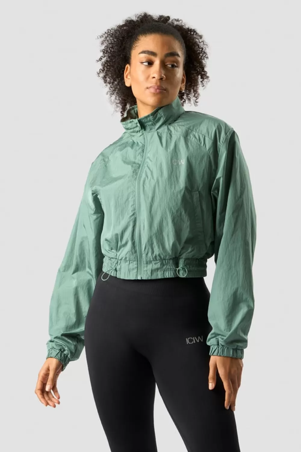 Women ICIW Mercury Cropped Jacket Aqua Green